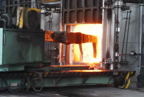 Large forgings forging after heat treatment
