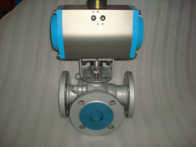 The common malfunction solutions pneumatic three-way ball valve