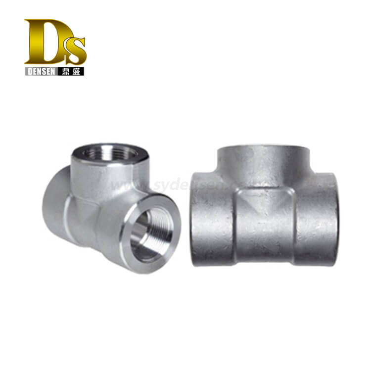 Densen customized Stainless Steel Threaded Equal Tee Forged