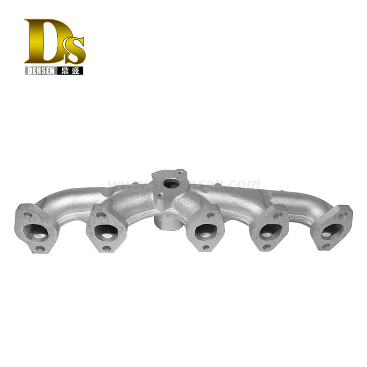 Densen Customized ductile iron Clay sand casting and machining exhaust manifold,iron casting components, OEM manifold exhaust,