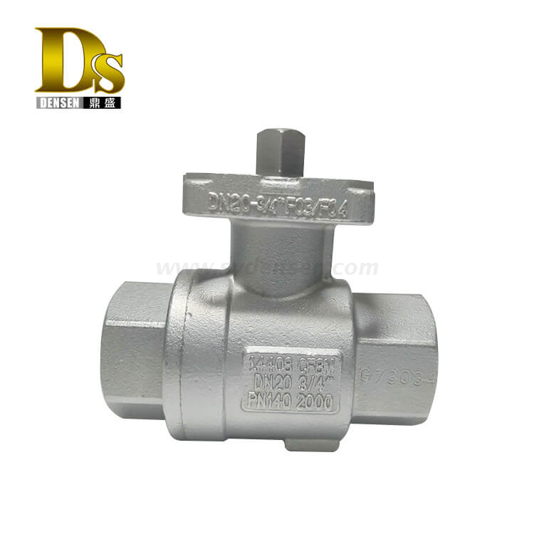 Densen Customized stainless steel 316 Silicon sol casting and machining 2 PC ball valve body,check valve body