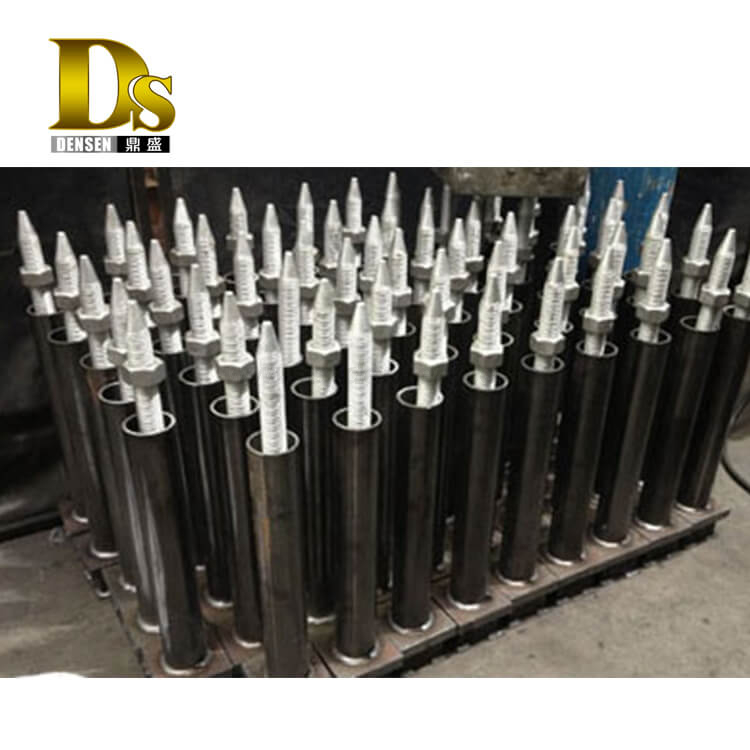 Densen Customized Carbon Steels Forgings Holding Down Bolts for Civil Engineering Fabricated Foundation Boxes or Tubes
