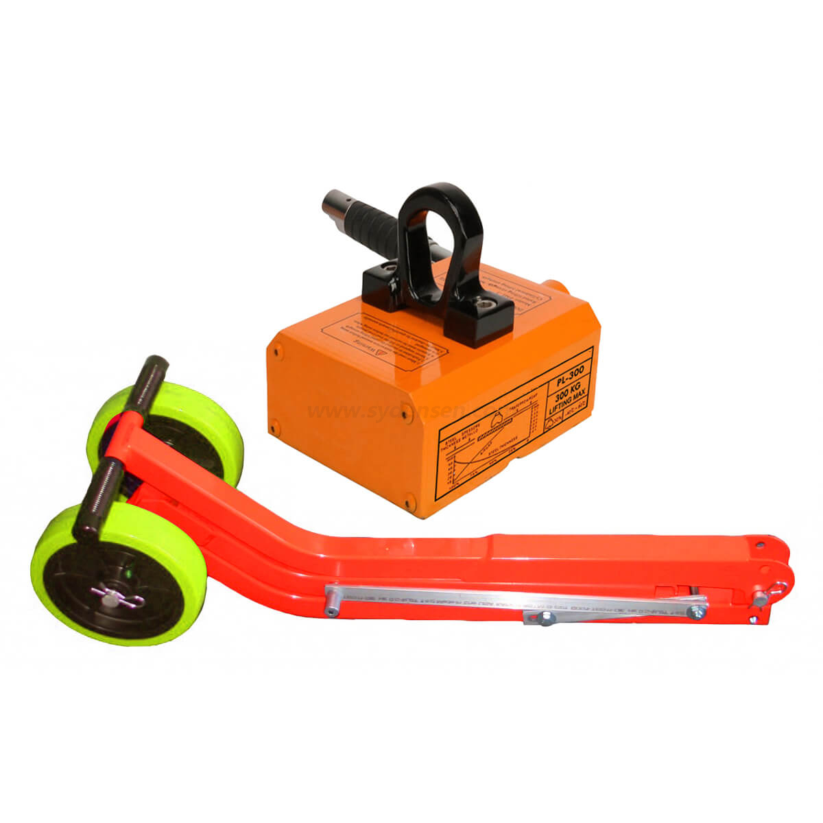 Densen Customized Mobile Portable Permanent Magnetic Lifter With Wheel For Manhole Cover Lifters Equipments