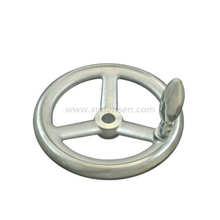 Densen Customized Aluminium Handwheel with Turned Rim - Round Hole & Fixed Grip