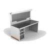 Densen Customized Metal Heavy Duty Steel Industrial Workbench Tool Storage Cabinet With Back Panel 