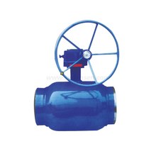 Gas station use worm gear full bore oil and gas floating ball valve