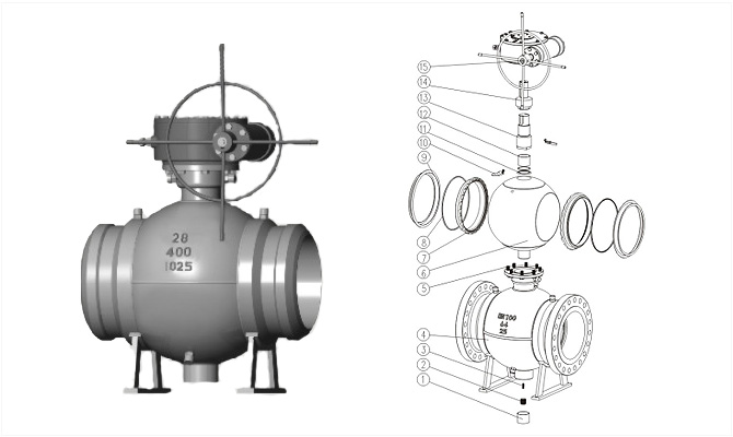  Structure and characteristics of the welding ball valve